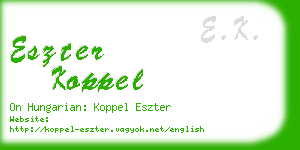 eszter koppel business card